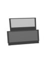 Coupe-vent, cadre tubulaire double en aluminium NAPOLI, H.100/180cm x L.200cm