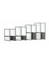 Coupe-vent, cadre tubulaire en aluminium avec profil spécial à rainure unique TOPAZIO, H.150cm x L.200cm