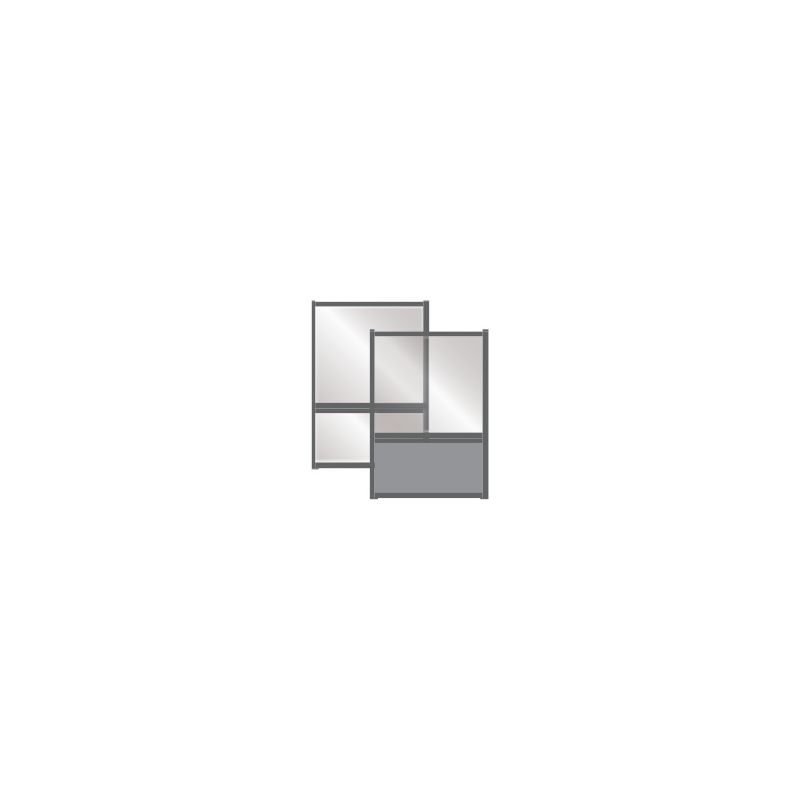 Coupe-vent, cadre tubulaire en aluminium avec profil spécial à rainure unique TOPAZIO, H.150cm x L.100cm