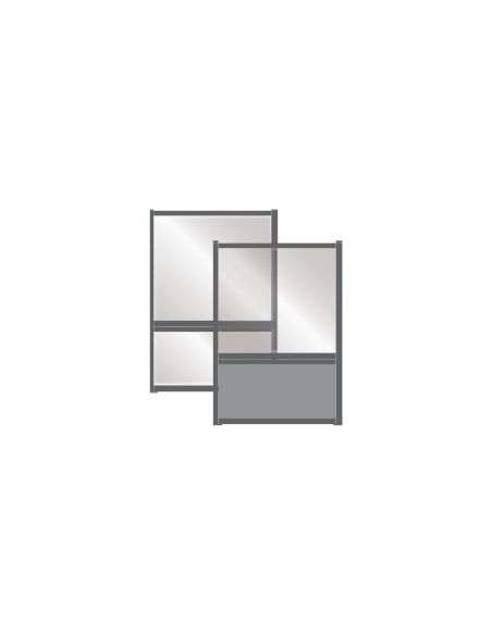 Coupe-vent, cadre tubulaire en aluminium avec profil spécial à rainure unique TOPAZIO, H.150cm x L.100cm