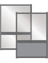 Coupe-vent, cadre tubulaire en aluminium avec profil spécial à rainure unique TOPAZIO, H.150cm x L.100cm