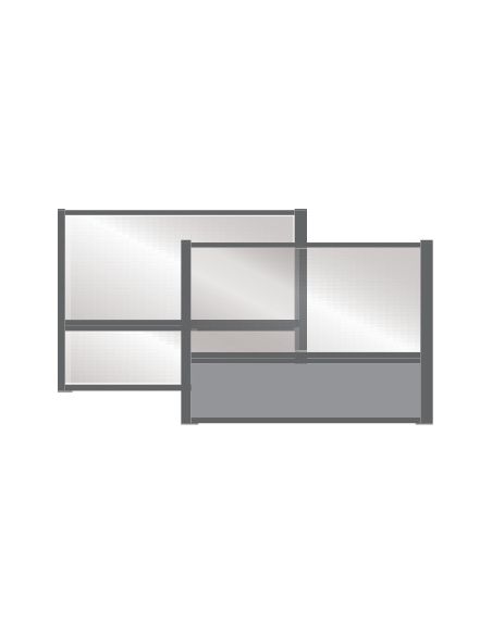 Coupe-vent, cadre tubulaire en aluminium avec profil spécial à rainure unique TOPAZIO, H.150cm x L.200cm