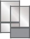 Coupe-vent, cadre tubulaire en aluminium avec profil spécial à rainure unique TOPAZIO, H.180cm x L.100cm
