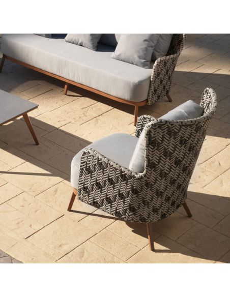 Fauteuil de jardin FLORENCIA, tissu Agora Liso