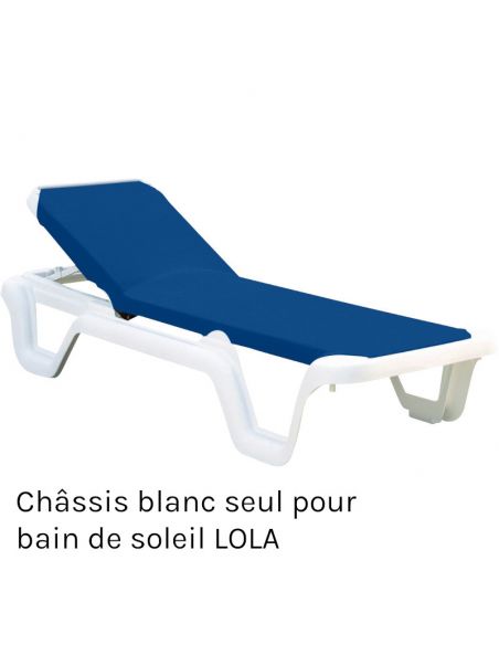 Châssis blanc seul pour bain de soleil LOLA