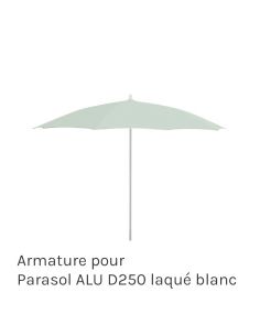 Armature pour parasol ALU diamètre 250 cm laqué blanc