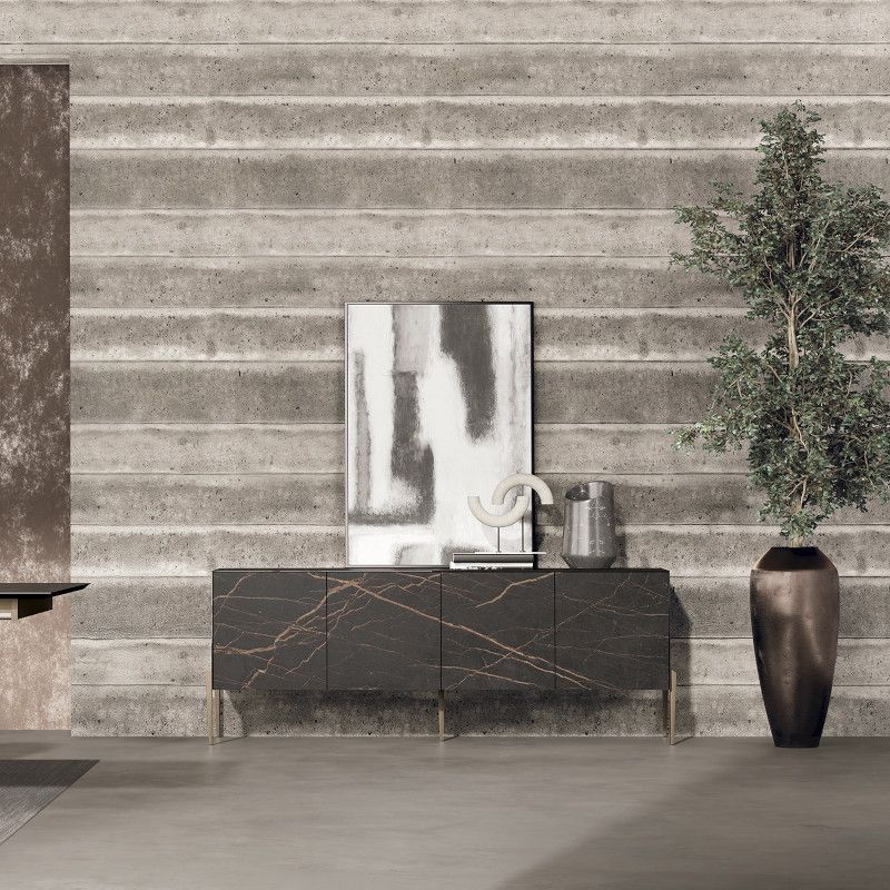 Buffet 4 portes HOME LIVING entièrement recouvert de céramique DEKTON, longueur 200 cm, hauteur 93 cm