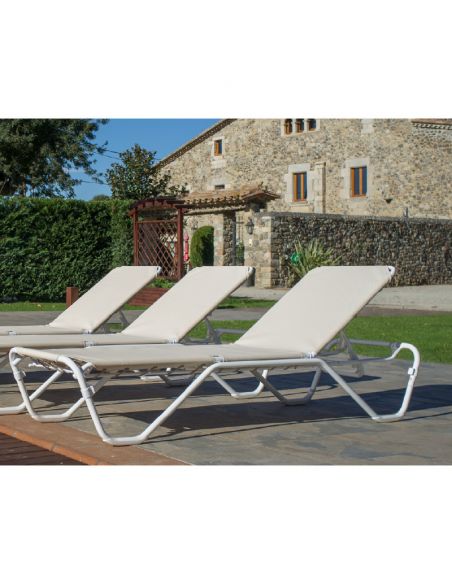 Bain de soleil en aluminium trempé MARINA
