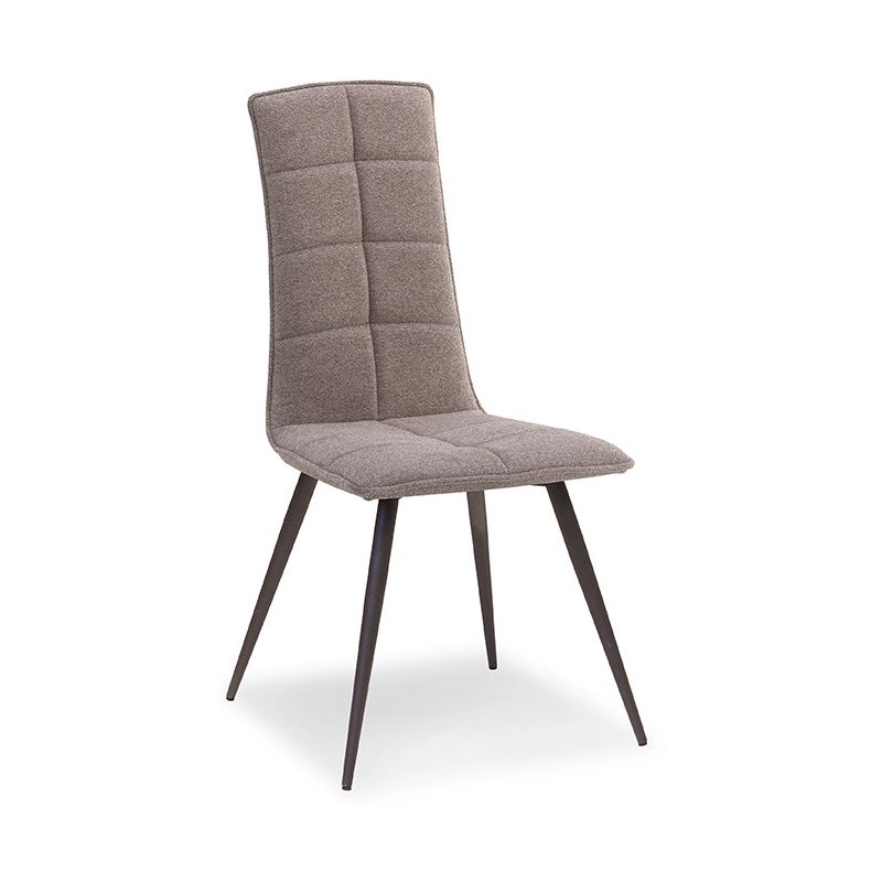Chaise OREGON pieds ronds en métal époxy, tissu simili-cuir Infinity