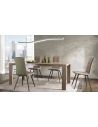 Chaise OREGON pieds ronds en métal époxy, tissu simili-cuir Infinity