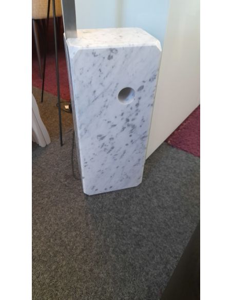 Lampadaire à lumière directe, base en marbre blanc ARCO FLOS, reconditionnée