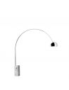 Lampadaire à lumière directe, base en marbre blanc ARCO FLOS, reconditionnée