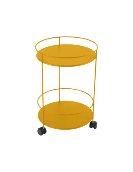 Guéridon à roulettes double plateau plein GUINGUETTE