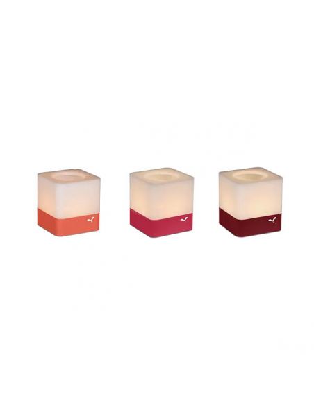 Lot de 3 photophores hauteur 8 cm CUUB