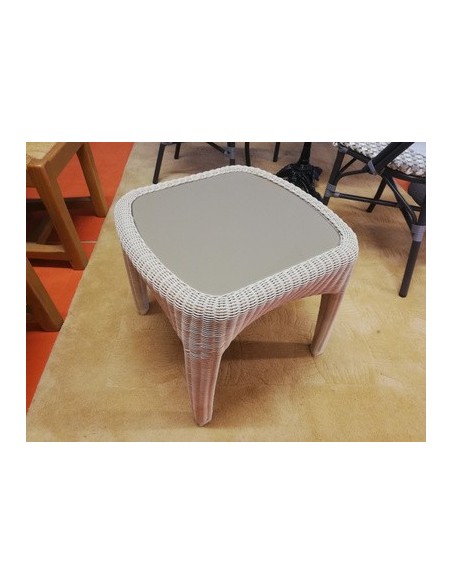 Déstockage Table basse de jardin TIARA 50x50 vanille VLAEMYNCK
