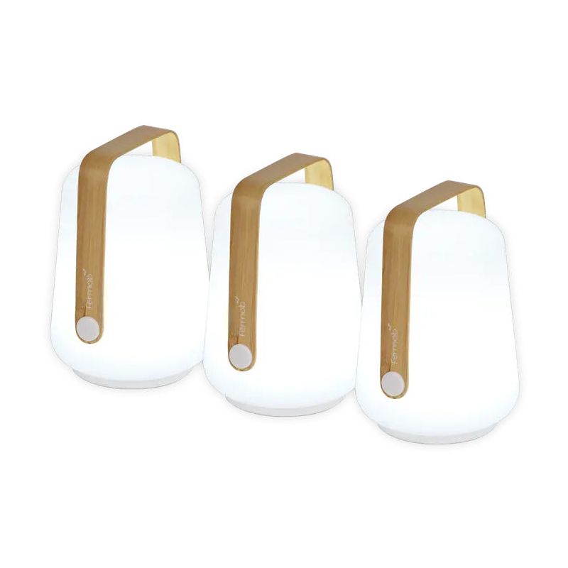 Lot de 3 lampes bamboo hauteur 12 cm BALAD