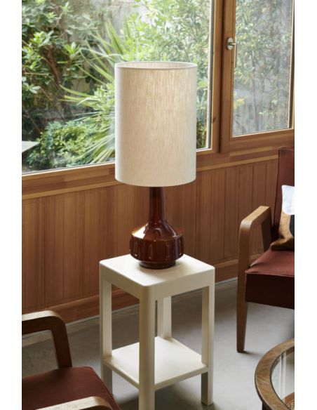 Lampe de bahut JIMMY L brun/rustic galon oat meal
