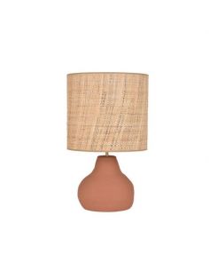 Lampe en céramique mate PORTINATX M terracotta