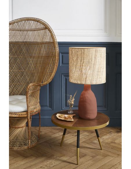 Lampe en céramique mate PORTINATX L terracotta