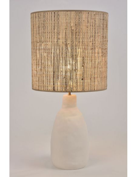Lampe en céramique mate PORTINATX L blanc