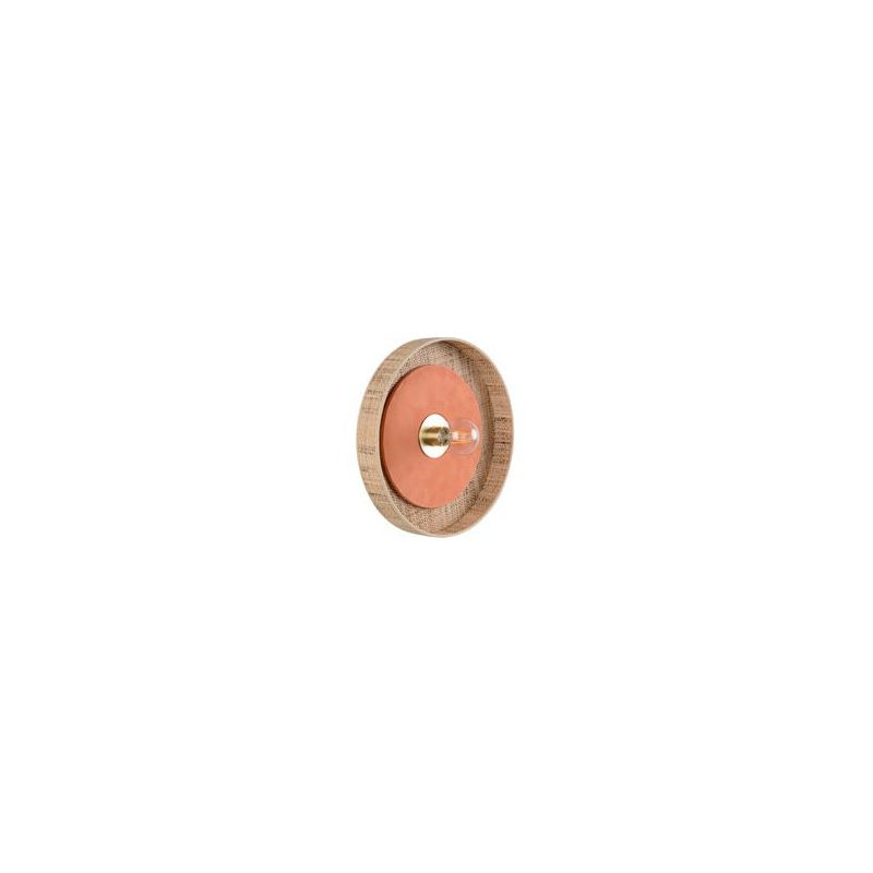 Applique forme cylindre en bana PORTINATX D40 terracotta