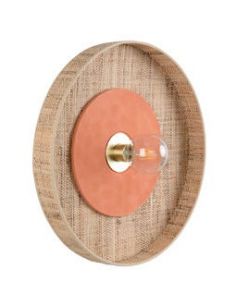 Applique forme cylindre en bana PORTINATX D50 terracotta