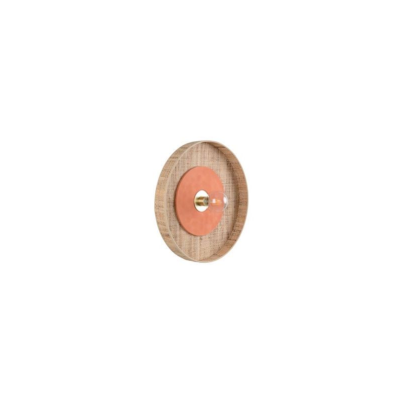 Applique forme cylindre en bana PORTINATX D50 terracotta
