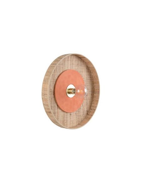 Applique forme cylindre en bana PORTINATX D50 terracotta