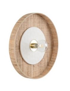 Applique forme cylindre en bana PORTINATX D50 blanc