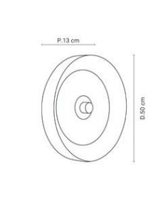 Applique forme cylindre en bana PORTINATX D50 blanc 2