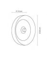 Applique forme cylindre en bana PORTINATX D50 blanc