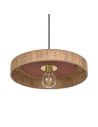 Suspension forme cylindre en fibres naturelles de bana PORTINATX D40 terracotta