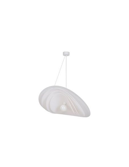 Suspension 1 lumière SELENITIS D78 blanc