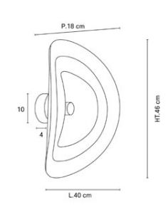 Applique 1 lumière SELENITIS blanc 2