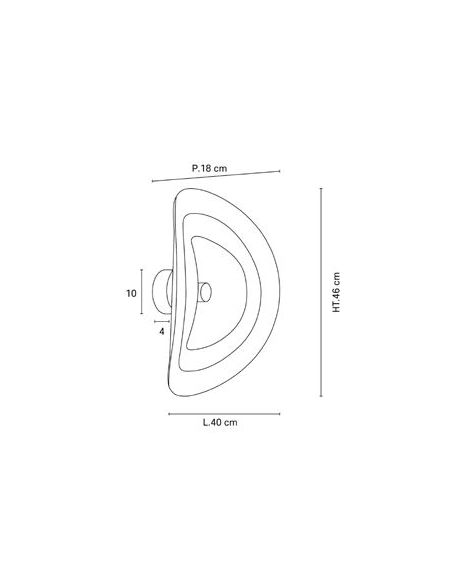 Applique 1 lumière SELENITIS blanc