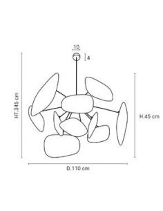 Suspension XL 1 lumière esprit mobile SCREEN 70'S bouleau/raphia/lin noir 2