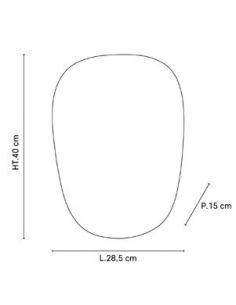 Applique base en métal peint SCREEN 70'S raphia 2