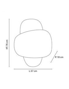 Applique 2 lumières base en métal peint SCREEN 70'S bouleau 2