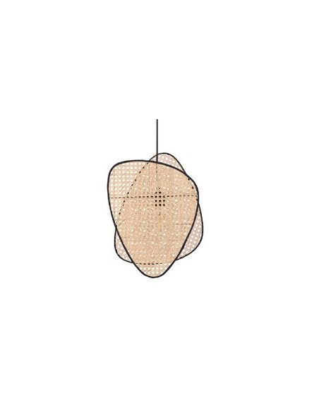 Suspension 1 lumière SCREEN XS cannage naturel