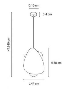 Suspension 1 lumière SCREEN S cannage noir 2