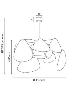 Suspension esprit mobile SCREEN XL cannage noir 2