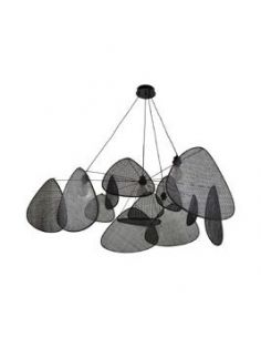 Suspension esprit mobile SCREEN XXL cannage noir