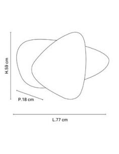 Applique 2 lumières base en métal peint SCREEN cannage naturel 2