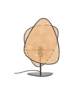 Lampe base en métal peint SCREEN cannage naturel