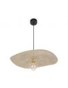 Suspension 1 lumière avec abat-jour en matière Varian® RIVAGE S naturel