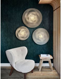 Applique avec abat-jour en matière Varian® RIVAGE M naturel 2