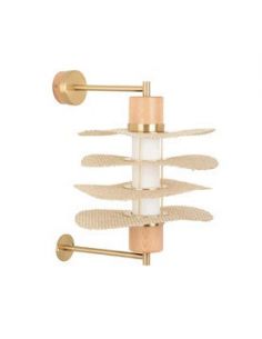 Applique 1 lumière superposition de 4 abat-jour en matière Varian® RIVAGE S naturel