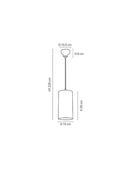 Suspension 1 lumière COSINESS D15 blanc