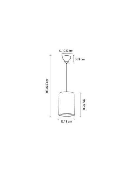 Suspension 1 lumière COSINESS D18 blanc