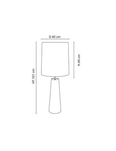 Lampe en céramique mat COSINESS H101 blanc